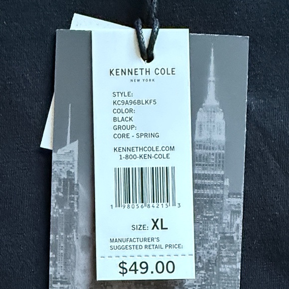 Kenneth Cole Men’s Black Short-Sleeve Henley - Picture 3 of 3